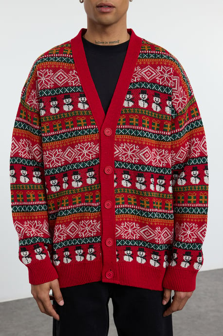 TRENDYOL MAN Heren Meerkleurig Kerst Lang Regular fit Vesten - Image 3