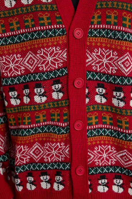 TRENDYOL MAN Heren Meerkleurig Kerst Lang Regular fit Vesten - Image 4