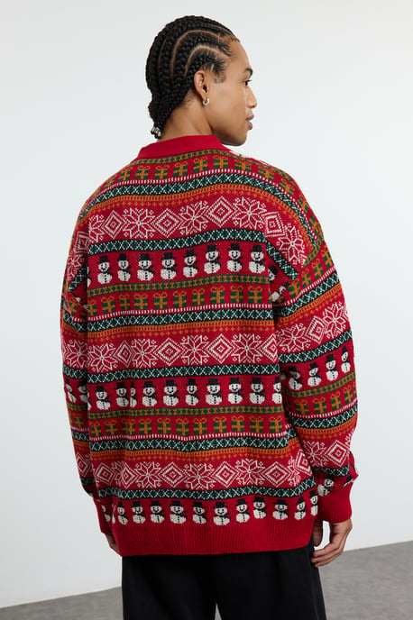 TRENDYOL MAN Heren Meerkleurig Kerst Lang Regular fit Vesten - Image 5