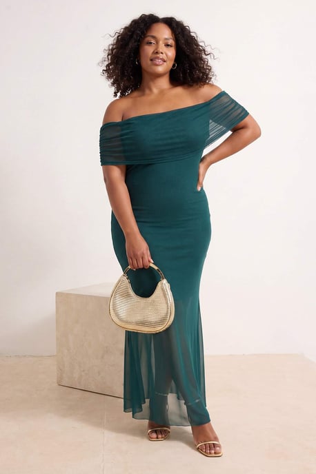 Trendyol Curve Dames Groen Effen Kort / Mini Mouwloos Casual Bodycon Grote maten Jurk - Image 2