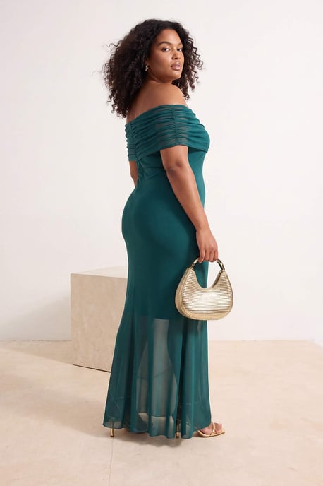 Trendyol Curve Dames Groen Effen Kort / Mini Mouwloos Casual Bodycon Grote maten Jurk - Image 3