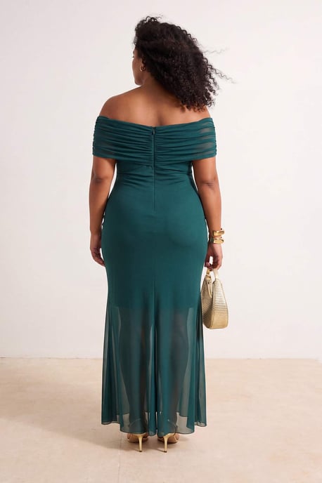 Trendyol Curve Dames Groen Effen Kort / Mini Mouwloos Casual Bodycon Grote maten Jurk - Image 4