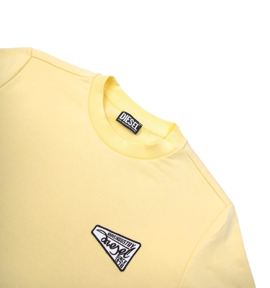 Heren Diesel SGinn K31 Crew Neck Sweatshirt in Geel - Image 3