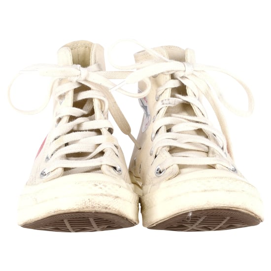 Converse x Comme des Garçons Play 70 Chuck Taylor Hoge Sneakers in Crème Canvas - Image 2