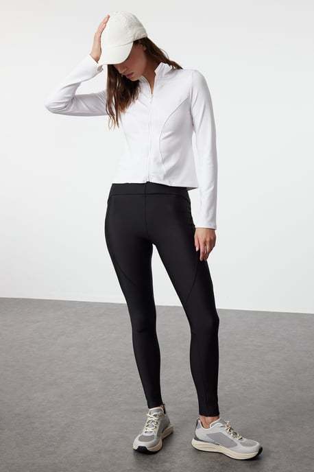 TRENDYOLMİLLA Dames Wit Effen Getailleerd Sport Blazers - Image 6