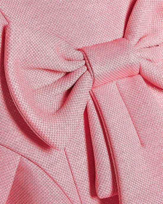 River Island Mini skaterjurk voor meisjes roze met glitterstrik - Image 2