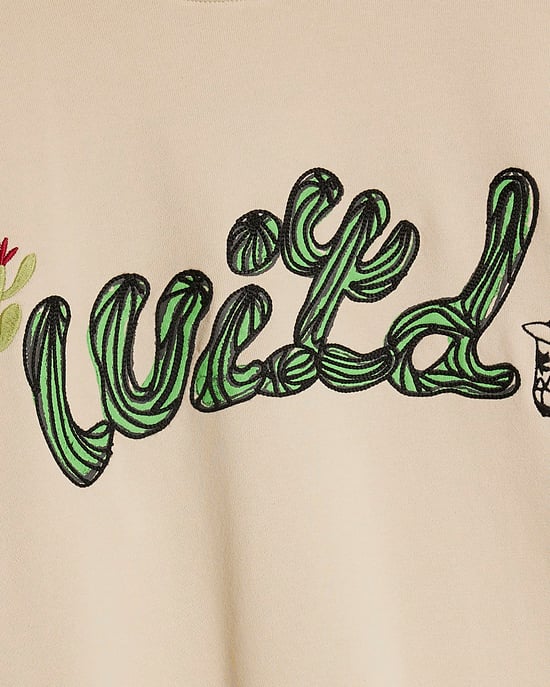 River Island Dames-Sweatshirt Crème Katoenmix Cactus - Image 5