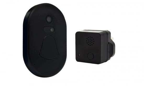 Wireless Smart Camera Doorbell Black - Image 1