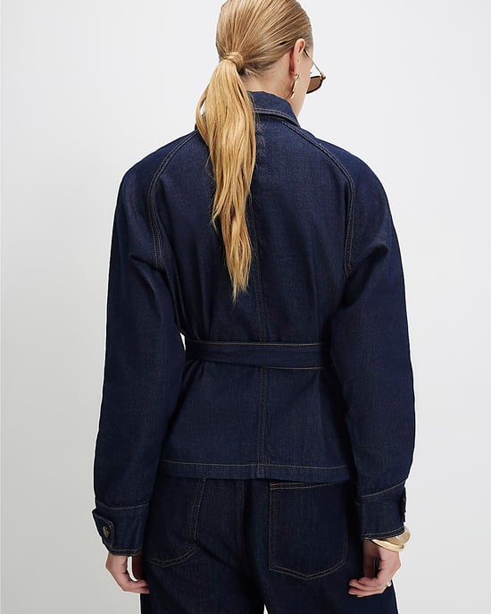 River Island Dames trenchjas Blauw Denim Kort - Image 3