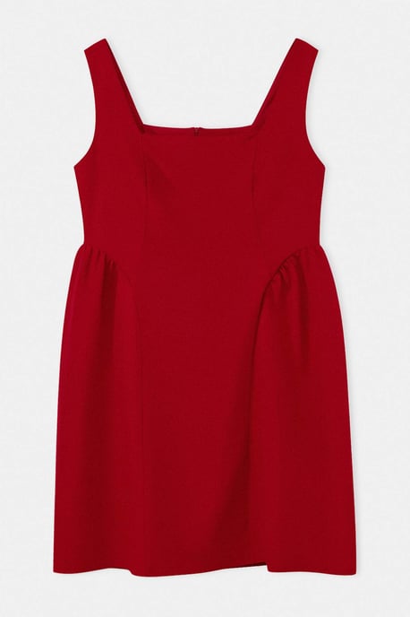 Trendyol Curve Dames Rood Effen Kort / Mini Mouwloos Casual A-lijn Grote maten Jurk - Image 3