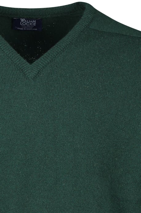 William Lockie groene trui lamswol wijde fit - Image 3