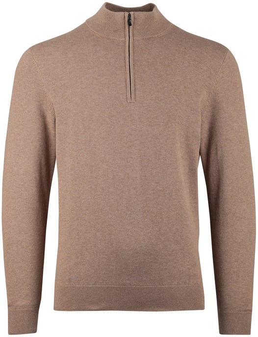 trui Scotland Blue beige half zip normale fit 100% katoen - Image 3
