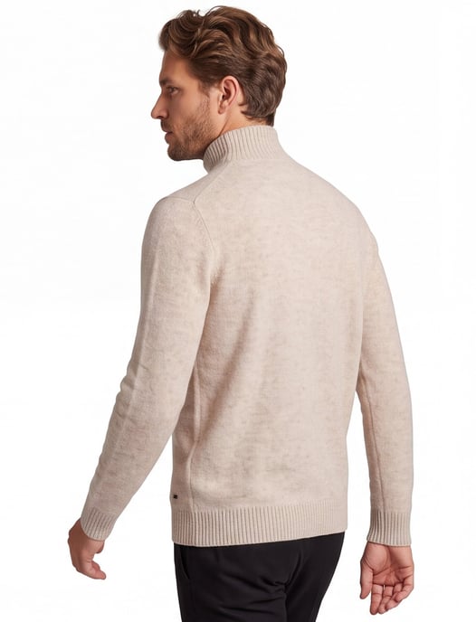 beige Born with Appetite Gregg mock trui - Image 4