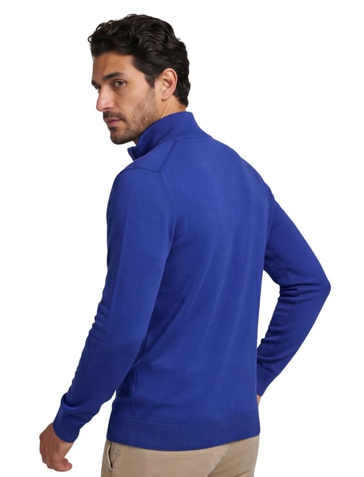 katoenen Gant trui half zip effen blauw normale fit - Image 2