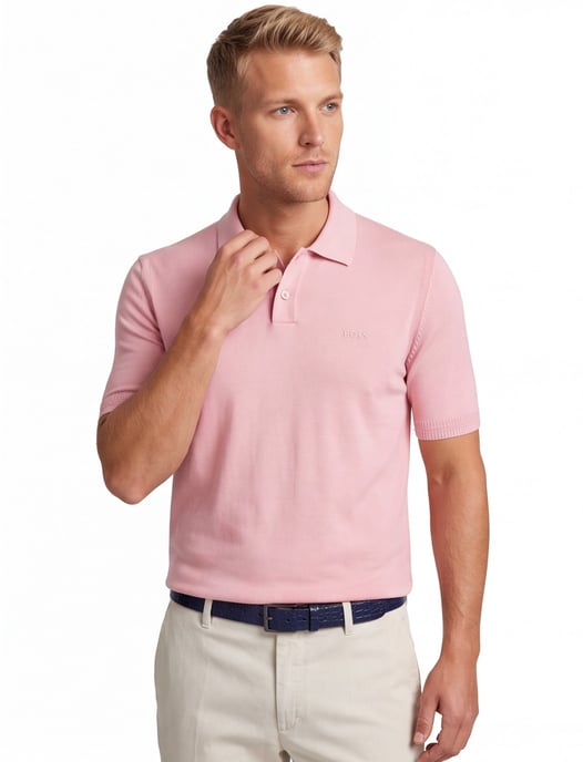 roze Hugo Boss Orange Asac P polo met boord - Image 1