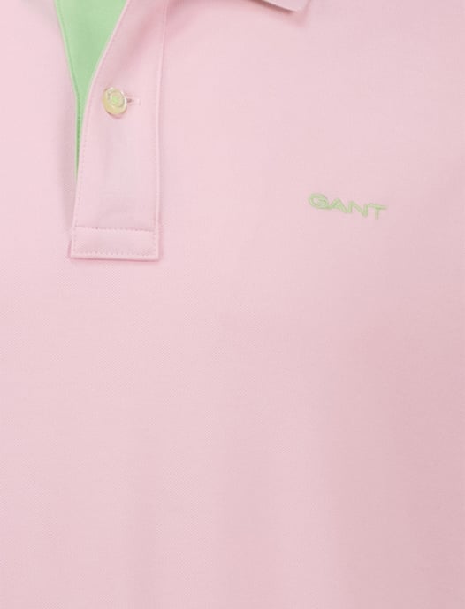 Gant regular fit 2 knoops polo roze effen - Image 3