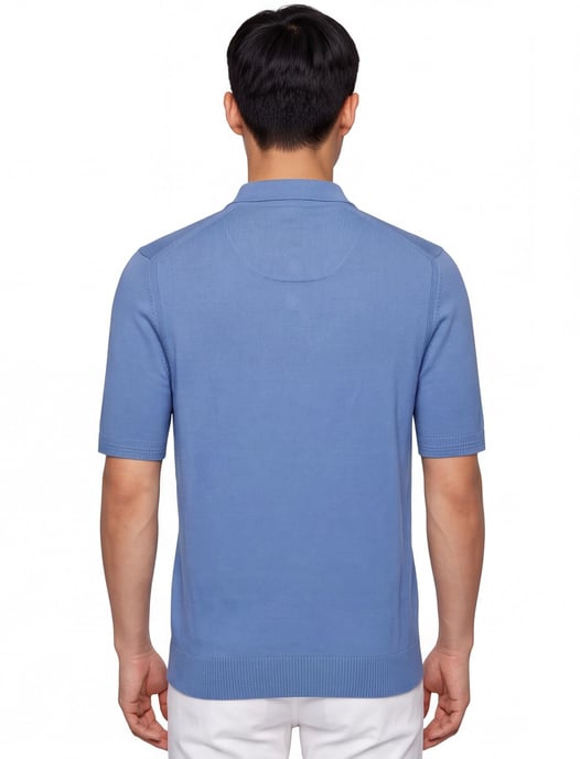 blauw Hugo Boss Orange Asac P polo met boord - Image 2