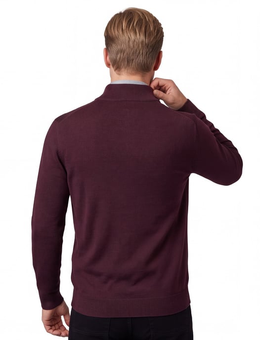 Scotland Blue aubergine effen normale fit katoen - Image 2
