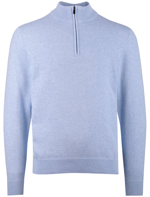 trui Scotland Blue half zip normale fit lichtblauw - Image 3