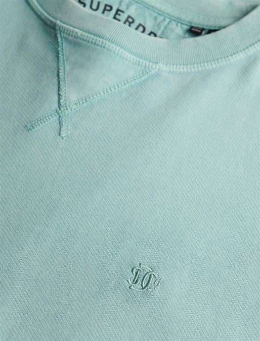 Superdry sweater turquoise katoen ronde hals - Image 2