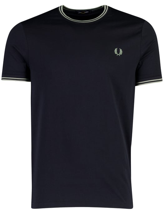 T-shirt Fred Perry donkerblauw 100% katoen - Image 1