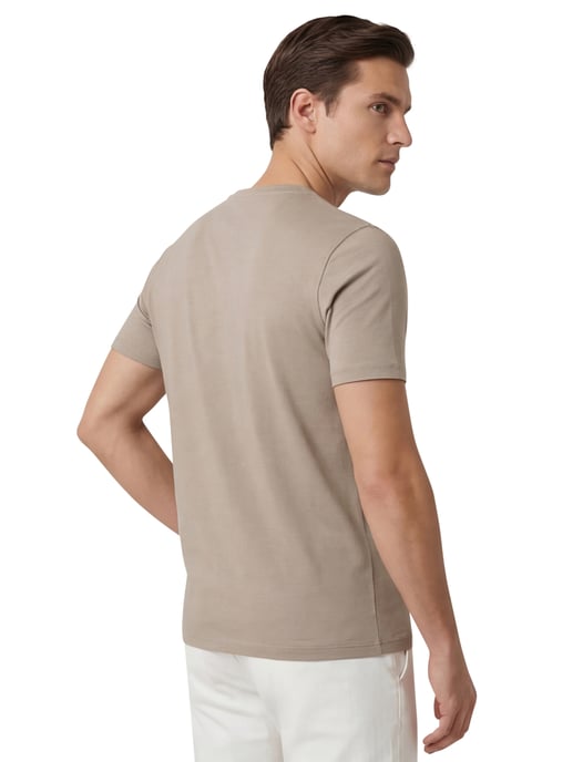 t-shirt Thomas Maine beige katoen - Image 2