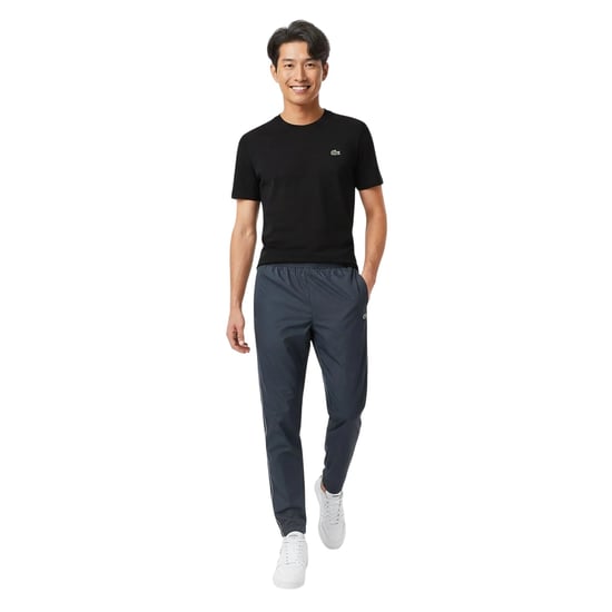 Lacoste Joggingbroek voor heren met zijstrepen, elastische tailleband en taps toelopend model (Zwart) - Image 5