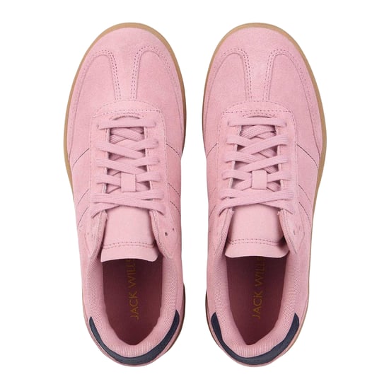 Jack Wills Dames Newbury suède platform-sportschoenen (Roze/Navy/Gum) - Image 3