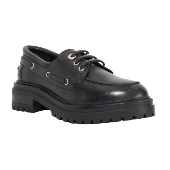 Dune London Dames-bootschoenen van Venetiaans leer met vetersluiting (Zwart) - Image 4