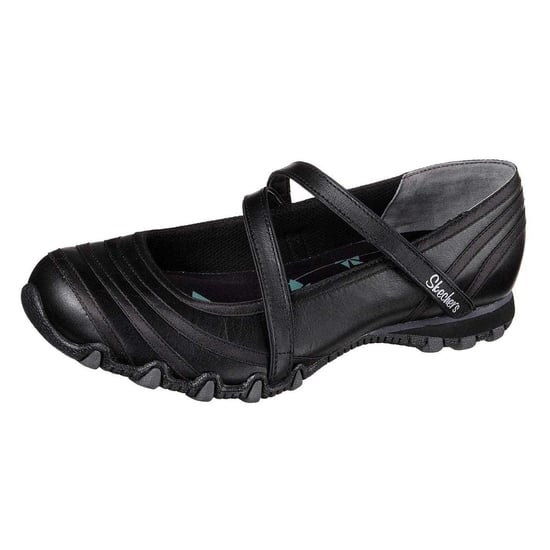 Skechers Riboneer-leren schoenen met traagschuim voor dames (Zwart) - Image 2