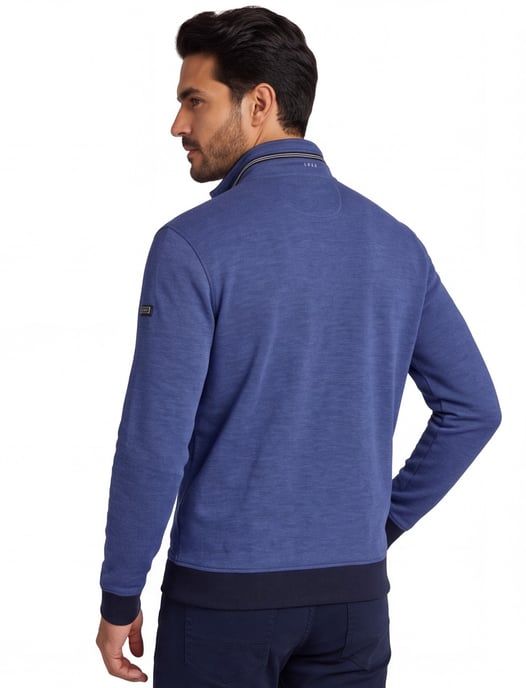 Baileys vest donkerblauw 100% katoen met rits - Image 2
