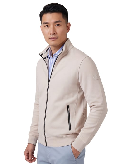 vest Baileys beige zonder capuchon normale fit rits - Image 1