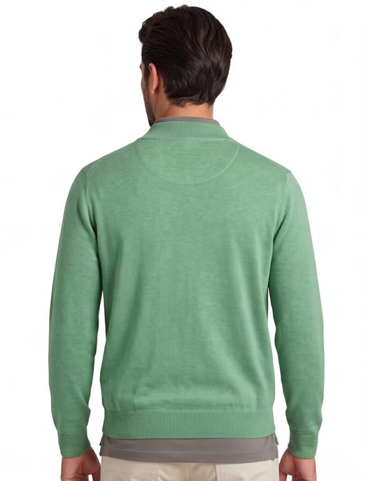 katoenen Fynch-Hatton vest groen gemeleerd - Image 2