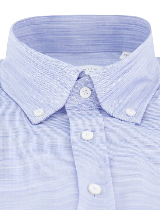 Eterna overhemd lichtblauw comfort fit gemêleerd borstzak - Image 3
