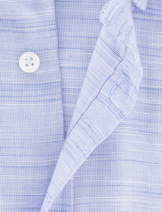 Eterna overhemd lichtblauw comfort fit gemêleerd borstzak - Image 4