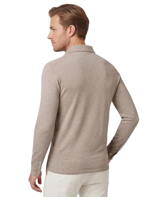 Poloshirt beige Cavallaro Camicia katoen - Image 2