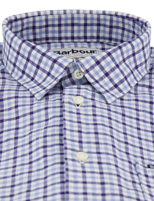 Blauw geruit overhemd Barbour met borstzak - Image 3