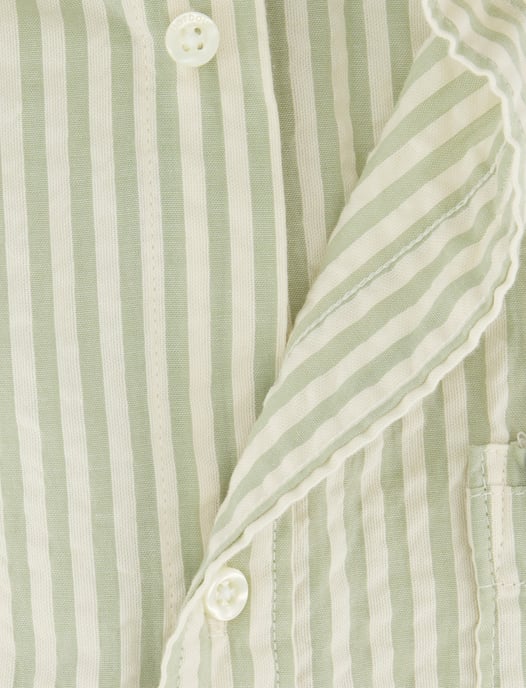 Overhemd Barbouw groen streepmotief Tailored Fit button down - Image 4