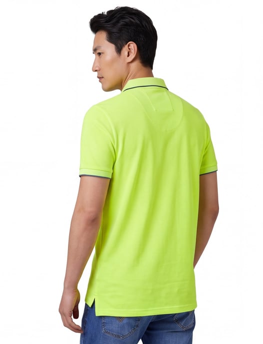 Poloshirt New Zealand geel piqué katoen - Image 2