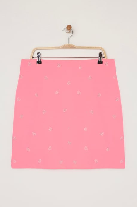 Trendyol Curve Dames Roze Effen Kort / Mini A-lijn Grote maten Rokken - Image 4
