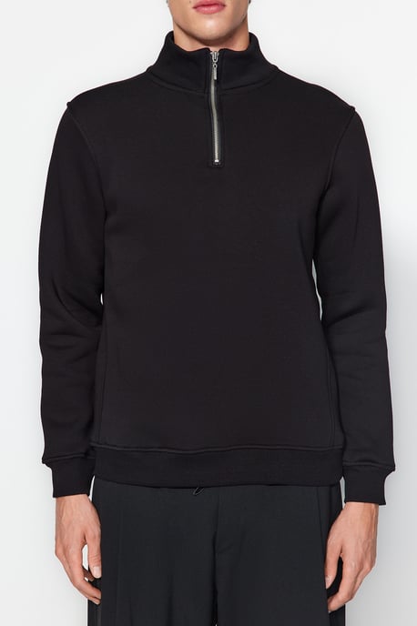 TRENDYOL MAN Heren Zwart Dierenprint Lang Regular fit Sweatshirts - Image 6