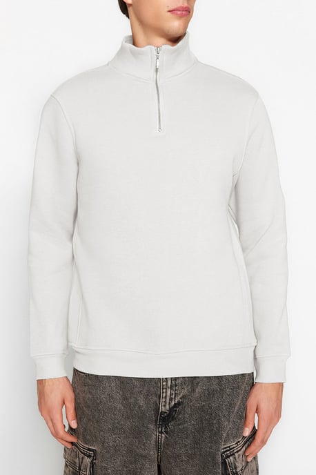 TRENDYOL MAN Heren Ecru Dierenprint Lang Regular fit Sweatshirts - Image 3
