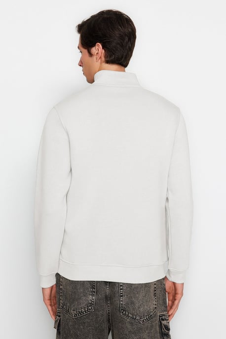 TRENDYOL MAN Heren Ecru Dierenprint Lang Regular fit Sweatshirts - Image 4