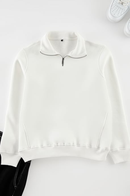 TRENDYOL MAN Heren Ecru Dierenprint Lang Regular fit Sweatshirts - Image 5