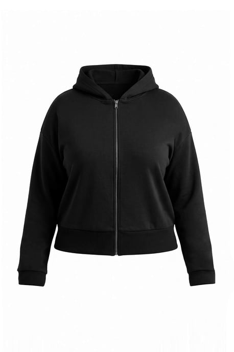 Trendyol Curve Dames Zwart Effen Lang, Regular fit Grote maten Sweatshirts - Image 4