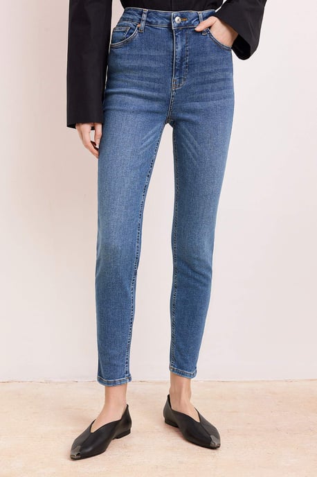 TRENDYOLMİLLA Dames Blauw Effen Skinny Hoge taille Jeans - Image 2