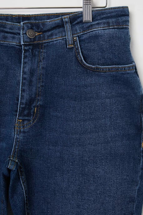 TRENDYOL MAN Heren Donkerblauw Effen Skinny Normale taille Jeans - Image 5