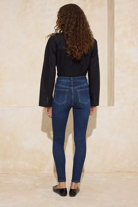 TRENDYOLMİLLA Dames Blauw Effen Skinny Hoge taille Jeans - Image 3