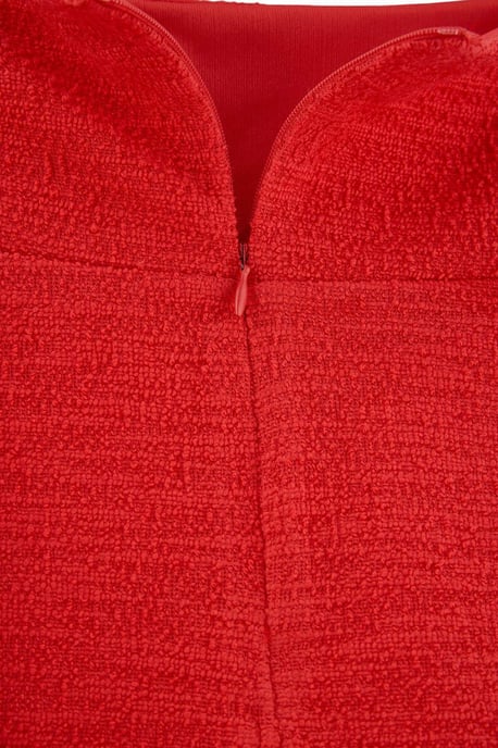 Trendyol Curve Dames Rood Effen Kort / Mini Skater Grote maten Rokken - Image 2