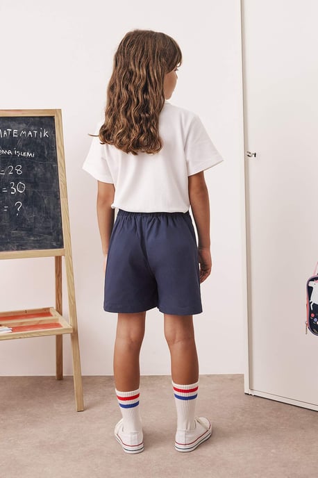 TRENDYOLKIDS Meisjes Donkerblauw Effen Kort / Mini Basic A-lijn Rokken - Image 2